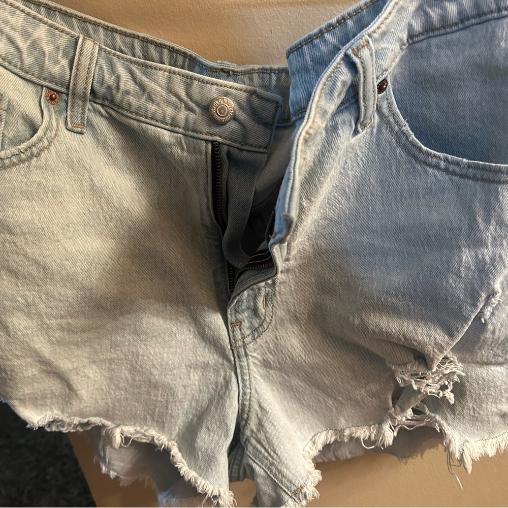 Old Navy Blue Jean Shorts Distressed Cut-Off Style